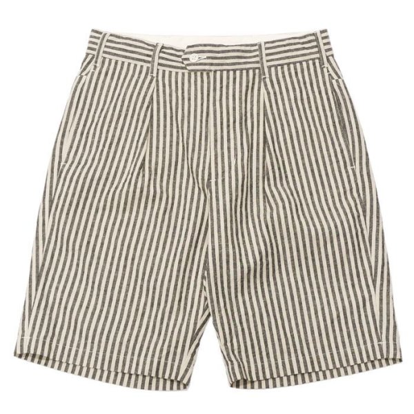 画像1: ENGINEERED GARMENTS（エンジニアードガーメンツ）Sunset Short（サンセットショーツ）"LC Stripe" / Natural×Black（ナチュラル×ブラック） (1)