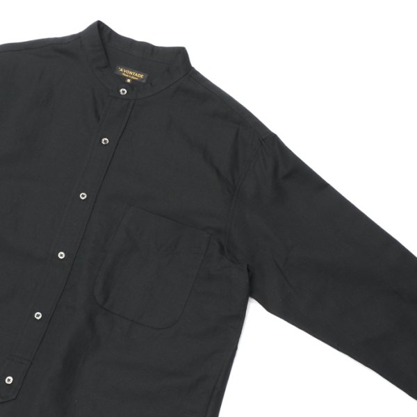 画像7: *A VONTADE(アボンタージ)Banded Collar Shirts(バンドカラーシャツ)"Cotton Linen Chambray" / White(ホワイト)・Black(ブラック) (7)