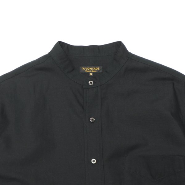 画像6: *A VONTADE(アボンタージ)Banded Collar Shirts(バンドカラーシャツ)"Cotton Linen Chambray" / White(ホワイト)・Black(ブラック) (6)
