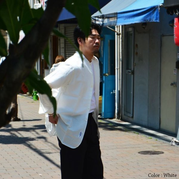 画像13: *A VONTADE(アボンタージ)Banded Collar Shirts(バンドカラーシャツ)"Cotton Linen Chambray" / White(ホワイト)・Black(ブラック) (13)