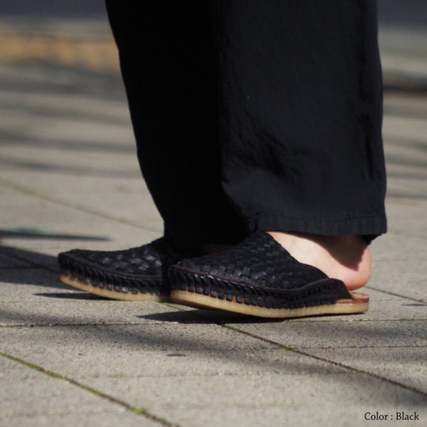 画像11: MOHINDERS(モヒンダーズ)CITY SLIPPER(シティースリッパ)WOVEN/Black(ブラック) (11)