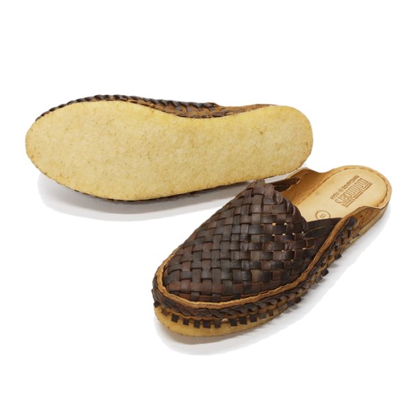 画像3: MOHINDERS(モヒンダーズ)CITY SLIPPER(シティースリッパ)WOVEN/Oiled Brown(オイルドブラウン) (3)
