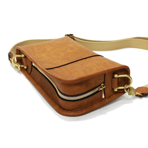 画像3: WILD SWANS(ワイルドスワンズ)COLLIER(コリアー)ショルダーバッグ"プエブロ"/Cognac(コニャック) (3)