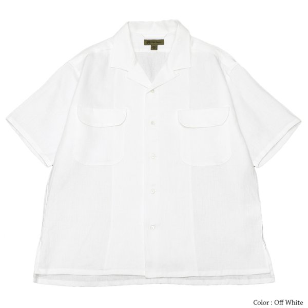 画像3: Nigel Cabourn(ナイジェル・ケーボン)OPEN COLLAR SHIRT(オープンカラーシャツ)"LINEN TWILL / 4Colors (全4色展開) (3)
