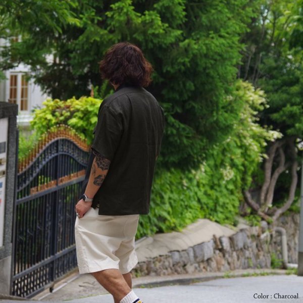 画像18: Nigel Cabourn(ナイジェル・ケーボン)OPEN COLLAR SHIRT(オープンカラーシャツ)"LINEN TWILL / 4Colors (全4色展開) (18)