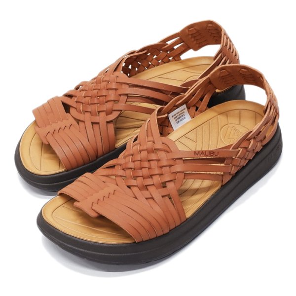 画像2: MALIBU SANDALS(マリブサンダルズ)CANYON(キャニオン)"VEGAN LEATHER" / Whiskey×Dark Brown(ウイスキー×ダークブラウン) (2)