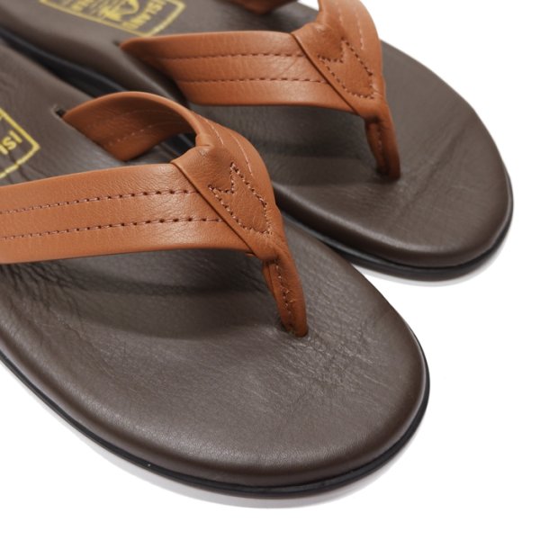 画像6: ISLAND SLIPPER(アイランドスリッパ)PB202 (レザートングサンダル・ブラックソール) / Chocolate×Whisky(チョコレート×ウイスキー) (6)