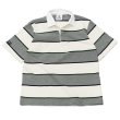 画像1: BARBARIAN（バーバリアン）Light Weight Rugby Collar Shirt S/S（ライトウェイト ラグビーカラーシャツS/S） "ALTERNATING STRIPES" / Ivory×Bottle×Oxford×Navy（アイボリー×ボトル×オックスフォード×ネイビー） (1)