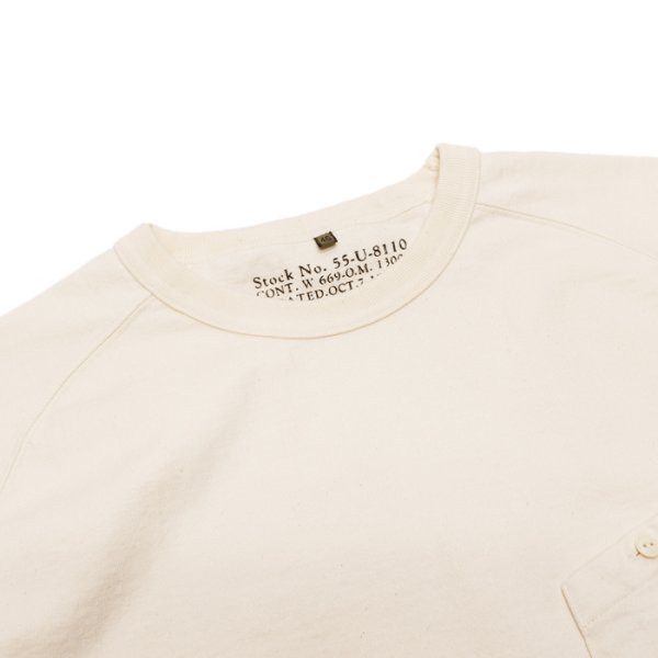 画像7: Nigel Cabourn(ナイジェル・ケーボン)9.5oz BASIC T-SHIRT(9.5ozベーシックTシャツ)/ Ivory(アイボリー)・Black(ブラック) (7)