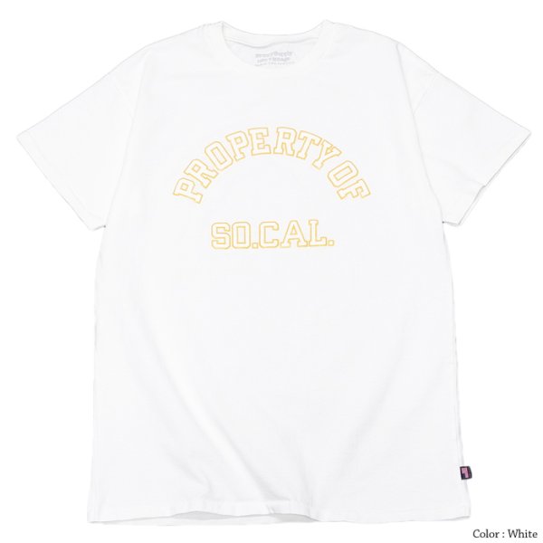 画像2: Sloppy Supply（スラッピーサプライ）Short Sleeve Print Tee（ショートスリーブプリントTシャツ）"SO.CAL"/White（ホワイト）・Blue（ブルー） (2)