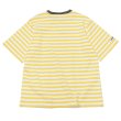 画像3: BARBARIAN（バーバリアン）カジュアルクルーネックシャツショートスリーブ 8oz-NEW FIT-（1/2" TWO COLOUR STRIPES）/Yellow×White+Graphite（イエロー×ホワイト+グラファイト）・Black×White+Raspberry（ブラック×ホワイト+ラズベリー） (3)