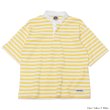 画像2: BARBARIAN（バーバリアン）カジュアルヘンリーネックシャツショートスリーブ "BASQUE STRIPES" レディース / Yellow×White（イエロー×ホワイト）・Dk.Ocean×White（ダークオーシャン×ホワイト） (2)