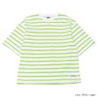 画像2: BARBARIAN（バーバリアン）カジュアルクルーネックシャツショートスリーブ ”TWO COLOUR STRIPES" レディース / White×Apple（ホワイト×アップル）・White×Brown（ホワイト×ブラウン） (2)