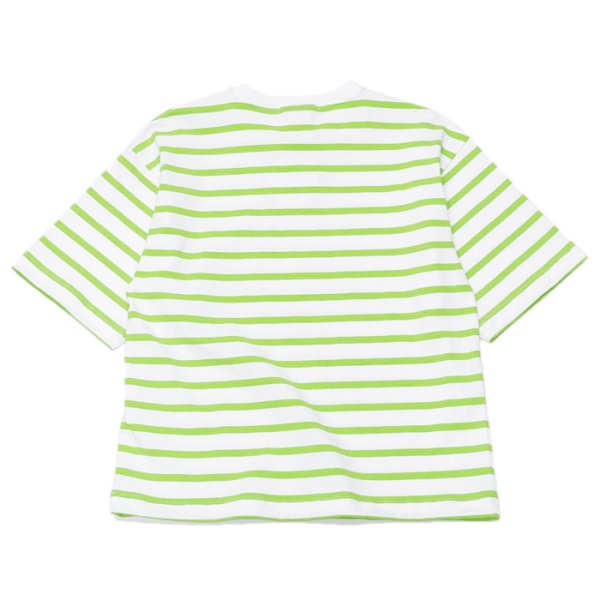 画像3: BARBARIAN（バーバリアン）W's Casual Crew Neck Shirt S/S（ウィメンズカジュアルクルーネックシャツショートスリーブ ）”TWO COLOUR STRIPES"  / White×Apple（ホワイト×アップル）・White×Brown（ホワイト×ブラウン） (3)