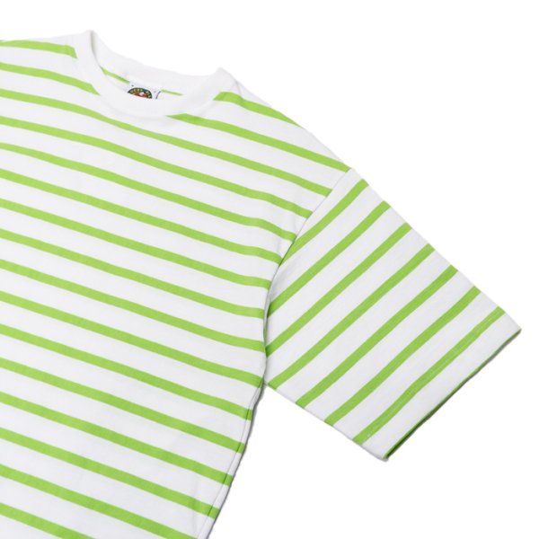 画像7: BARBARIAN（バーバリアン）W's Casual Crew Neck Shirt S/S（ウィメンズカジュアルクルーネックシャツショートスリーブ ）”TWO COLOUR STRIPES"  / White×Apple（ホワイト×アップル）・White×Brown（ホワイト×ブラウン） (7)