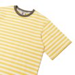 画像7: BARBARIAN（バーバリアン）カジュアルクルーネックシャツショートスリーブ 8oz-NEW FIT-（1/2" TWO COLOUR STRIPES）/Yellow×White+Graphite（イエロー×ホワイト+グラファイト）・Black×White+Raspberry（ブラック×ホワイト+ラズベリー） (7)