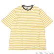 画像2: BARBARIAN（バーバリアン）カジュアルクルーネックシャツショートスリーブ 　”1/2 TWO COLOUR STRIPES” / Yellow×White+Graphite（イエロー×ホワイト+グラファイト）・Black×White+Raspberry（ブラック×ホワイト+ラズベリー） (2)