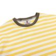 画像6: BARBARIAN（バーバリアン）カジュアルクルーネックシャツショートスリーブ 　”1/2 TWO COLOUR STRIPES” / Yellow×White+Graphite（イエロー×ホワイト+グラファイト）・Black×White+Raspberry（ブラック×ホワイト+ラズベリー） (6)