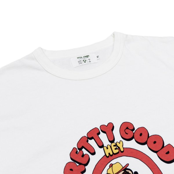 画像6: free rage（フリーレイジ）リサイクルコットンプリントTee / White（ホワイト）・Sumi（スミクロ） (6)