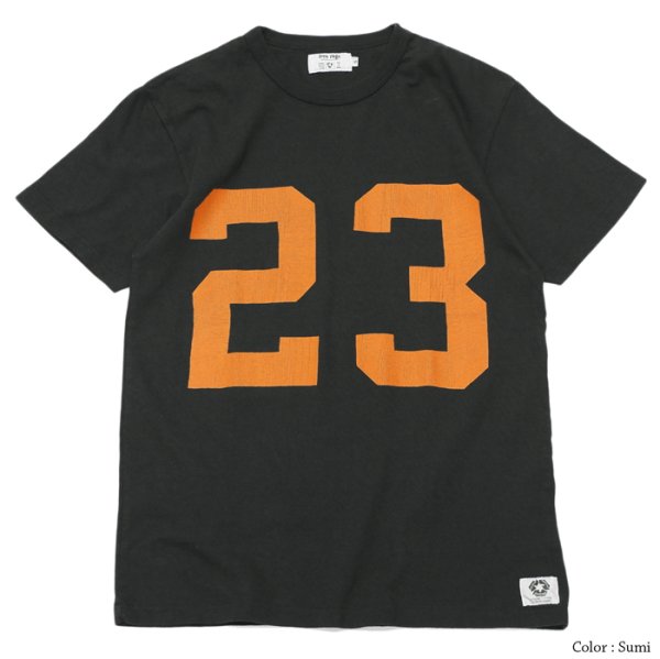 画像1: free rage（フリーレイジ）リサイクルコットンプリントTee"No.23"/ Sumi（スミクロ） (1)