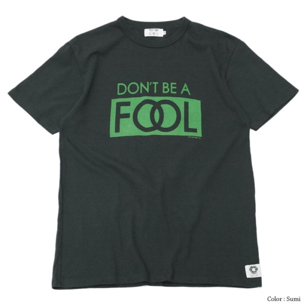 画像1: free rage（フリーレイジ）リサイクルコットンプリントTee"FOOL"/ Sumi（スミクロ） (1)