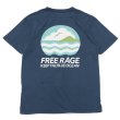 画像5: free rage（フリーレイジ）リサイクルコットンプリントTee"BLUE OCEAN" / White（ホワイト）・Navy（ネイビー） (5)