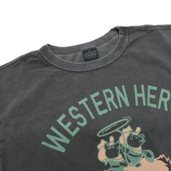 画像6: STUDIO D'ARTISAN（ステュディオ・ダ・ルチザン）USAコットンピグメント加工プリントＴシャツ"WESTERN HERO" / Pink（ピンク）・Black（ブラック）※XLサイズのみ (6)