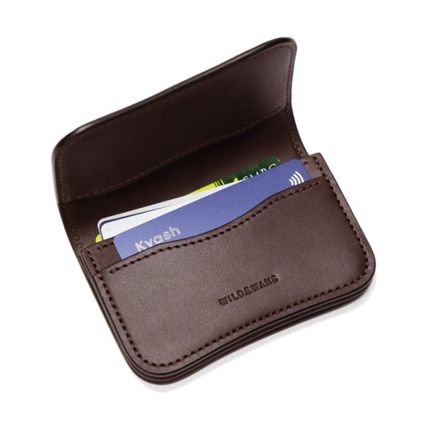 画像5: WILD SWANS（ワイルドスワンズ）GENERAL（ジェネラル）カードケース/チョコ"クロコダイル"×ダークブラウン"イングリッシュブライドル" (5)