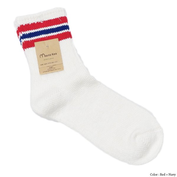 画像2: Mauna Kea（マウナケア）スラブネップ3本ラインソックス / 3Colors（全3色展開）※3足までメール便発送可 (2)