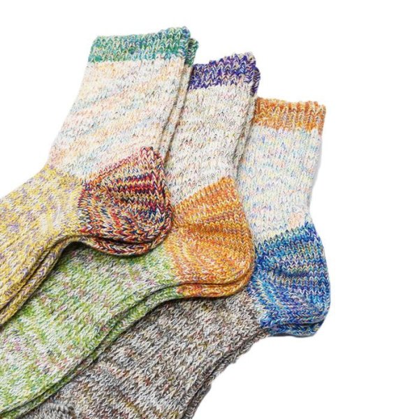 画像3: Mauna Kea（マウナケア）かかと切り替えツイスター杢ソックス"レディース" / Green（グリーン）※3足までメール便発送可※ (3)