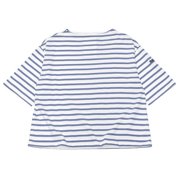 画像1: SAINT JAMES（セントジェームス）PIRIAC LOOSE（ピリアック・ルーズ）"Women" / NEIGE×BLEU FAIENCE（ホワイト×マットブルー） (1)