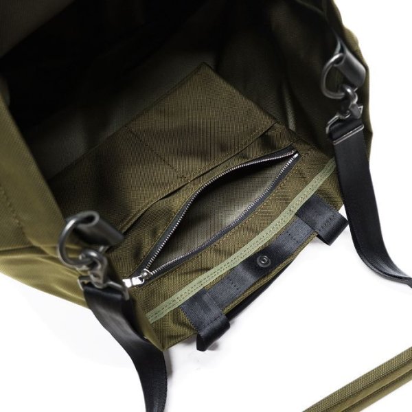画像8: STANDARD SUPPLY(スタンダードサプライ)2WAY TOTE(2ウェイトートバッグ)Air Nylon/Olive Khaki(オリーブカーキ) (8)