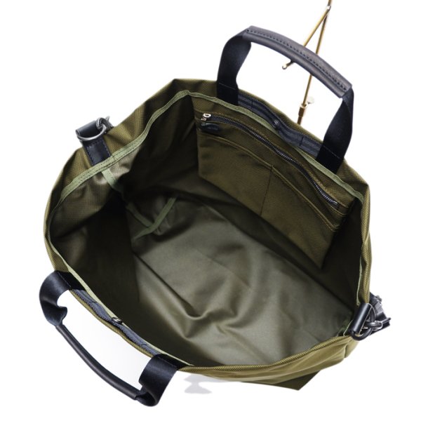 画像7: STANDARD SUPPLY(スタンダードサプライ)2WAY TOTE(2ウェイトートバッグ)Air Nylon/Olive Khaki(オリーブカーキ) (7)