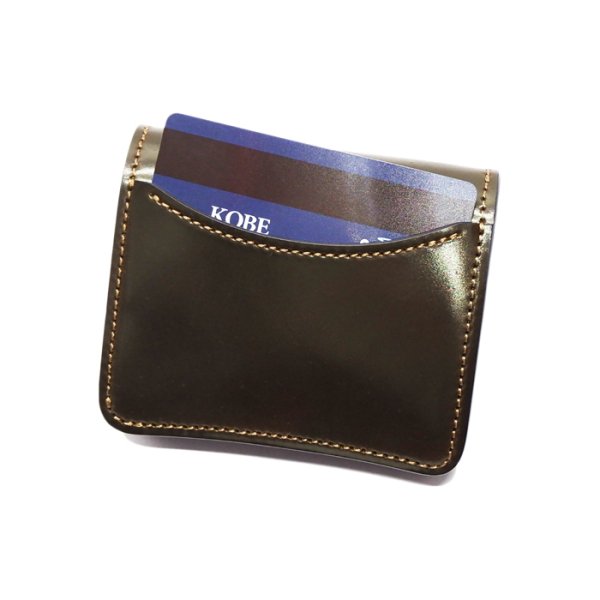 画像5: WILD SWANS(ワイルドスワンズ)PALM-V2(パームV2)コンパクトウォレット/ダークコニャック"シェルコードバン"×ダークブラウン"型押しイングリッシュブライドル" (5)