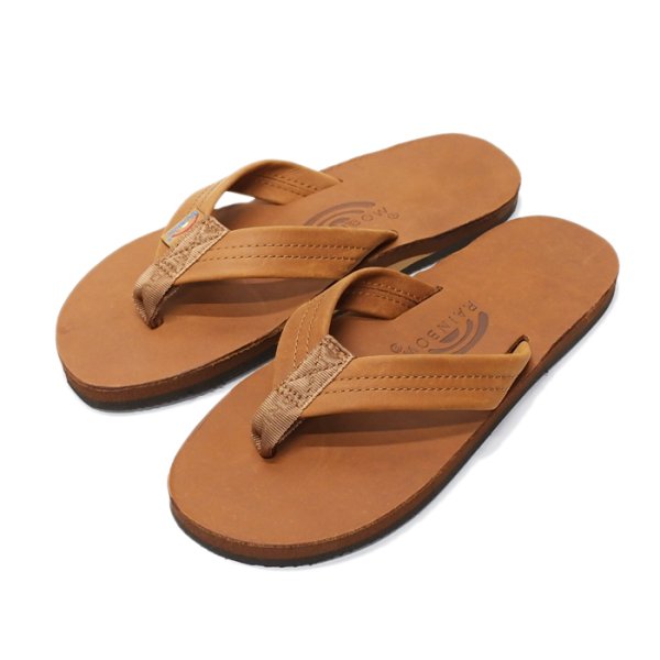 画像1: Rainbow Sandals（レインボーサンダル）Single Layer Classic Leather Sandal（シングルレイヤークラシックレザーサンダル）/Tan Brown（タンブラウン） (1)
