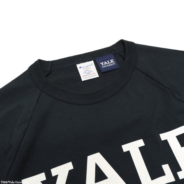 画像3: Champion（チャンピオン）T1011 US Print Raglan Sleeve T-Shirt（ティーテンイレブンUSプリントラグランスリーブTシャツ）"YALE" / Navy（ネイビー）※Sサイズのみ (3)