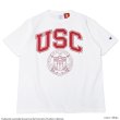 画像1: Champion（チャンピオン）T1011 US Print T-Shirt（ティーテンイレブンUSプリントTシャツ）"USC"/White（ホワイト）Made in USA (1)