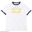 画像1: Champion（チャンピオン）PLEBE Short Sleeve Ringer T-Shirt（プレーブショートスリーブリンガーTシャツ）"UCLA" / Navy×Yellow（ネイビー×イエロー）TRUE TO ARCHIVES (1)