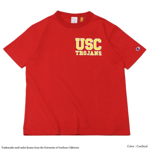 画像1: Champion（チャンピオン）T1011 US Print T-Shirt（ティーテンイレブンUSプリントTシャツ）"USC" / Cardinal（カーディナル）Made in USA (1)