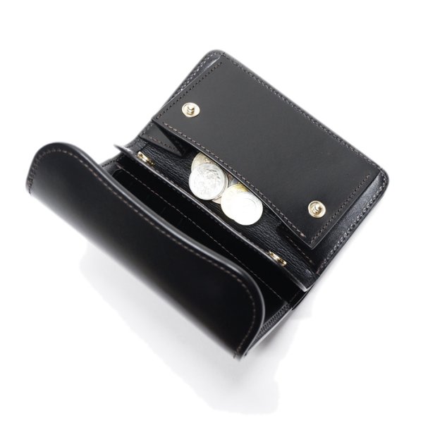 画像7: WILD SWANS(ワイルドスワンズ)BYRNE(バーン)3つ折りウォレット"サドルプルアップ"/Black(ブラック) (7)