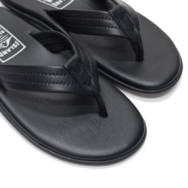 画像6: ISLAND SLIPPER(アイランドスリッパ)PB202 (レザートングサンダル・ブラックソール) / All Black(オールブラック) (6)