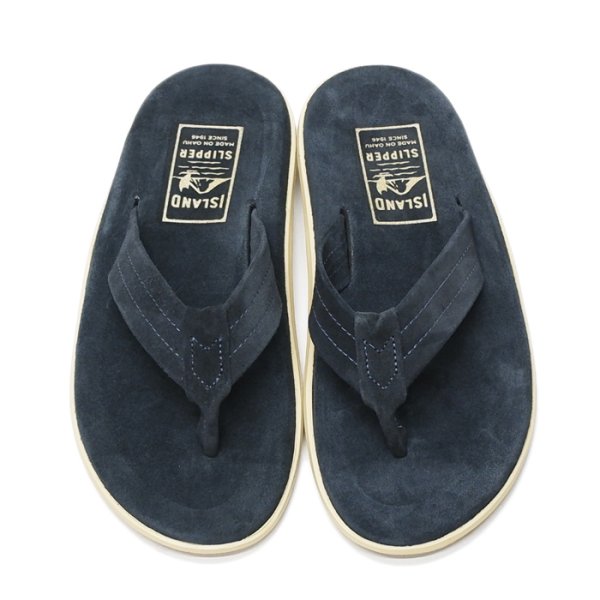 画像3: ISLAND SLIPPER(アイランドスリッパ)PT203 (レザートングサンダル) "Suede" / Navy(ネイビー) (3)