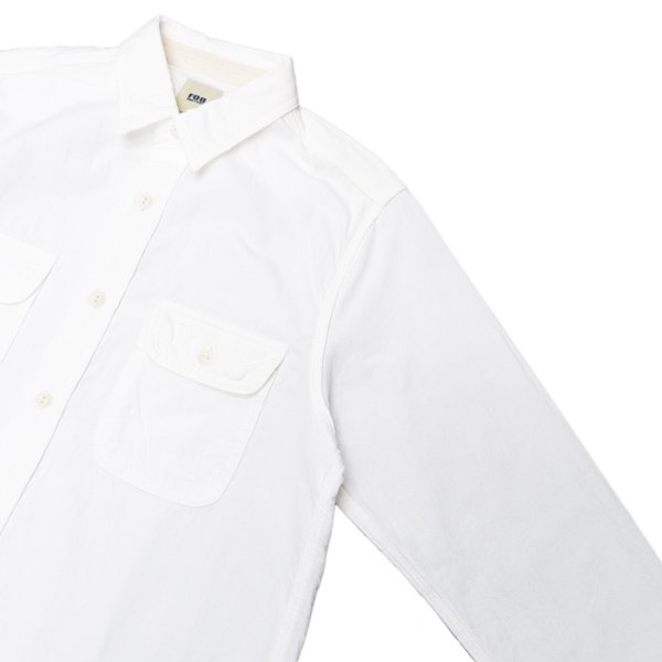 画像4: F.O.B FACTORY（エフオービーファクトリー）OX WORK SHIRT（オックスワークシャツ）"Heavy OX" / White（ホワイト） (4)