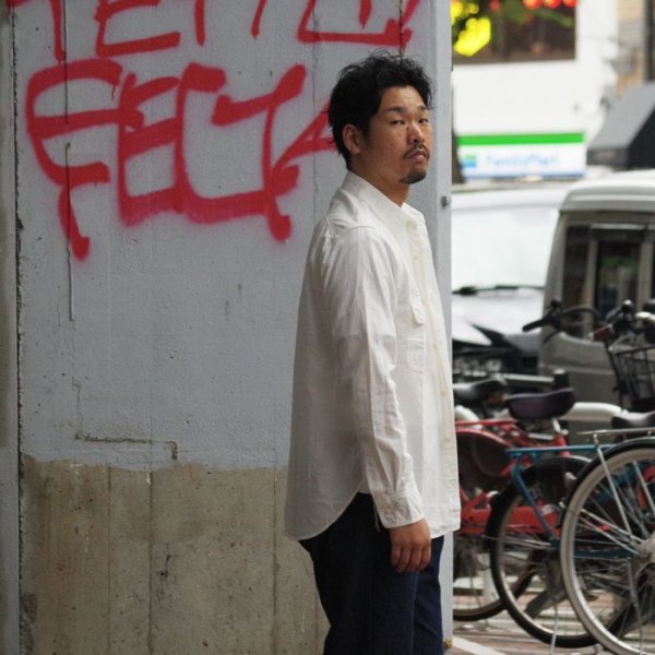 画像10: F.O.B FACTORY（エフオービーファクトリー）OX WORK SHIRT（オックスワークシャツ）"Heavy OX" / White（ホワイト） (10)