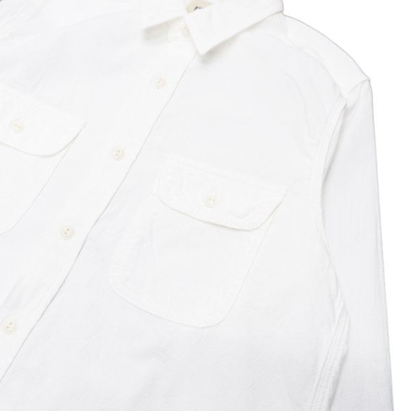 画像5: F.O.B FACTORY（エフオービーファクトリー）OX WORK SHIRT（オックスワークシャツ）"Heavy OX" / White（ホワイト） (5)