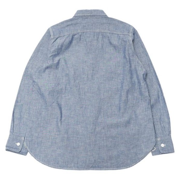 画像2: F.O.B FACTORY（エフオービーファクトリー）CHAMBRAY WORK SHIRT（シャンブレーワークシャツ）"5oz Selvedge Chambray" / Blue（ブルー） (2)