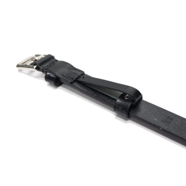画像5: BEORMA（ベオーマ）BRIDLE LEATHER 22mm DOUBLE LOOP BELT（ブライドルレザー22mmダブルループベルト）/Black（ブラック） (5)
