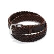 画像1: BEORMA（ベオーマ）28mm BASKET WEAVE PLAITED BELT（28mmメッシュベルト）/Dk.Brown（ダークブラウン） (1)