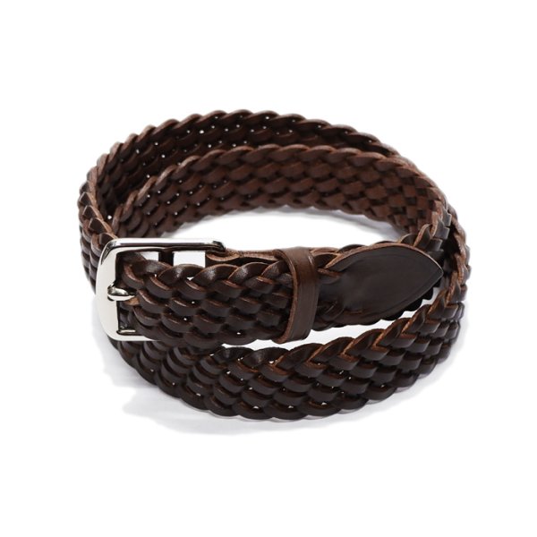 画像7: BEORMA（ベオーマ）28mm BASKET WEAVE PLAITED BELT（28mmメッシュベルト）/ Dk.Brown（ダークブラウン） (7)