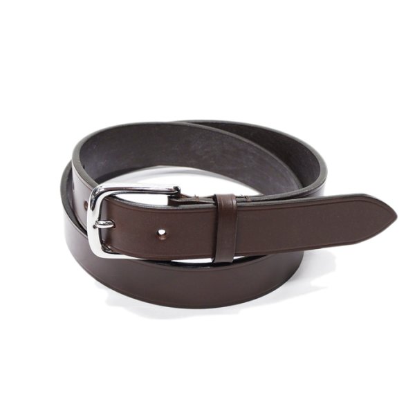 画像7: BEORMA（ベオーマ）BRIDLE LEATHER 28mm UNLINED BELT（ブライドルレザー28mmアンラインドベルト）/ Dk.Brown（ダークブラウン） (7)